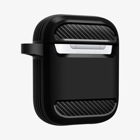 ACS05482 - Apple AirPods Pro 2 Case Rugged Armor in matte black showing the front